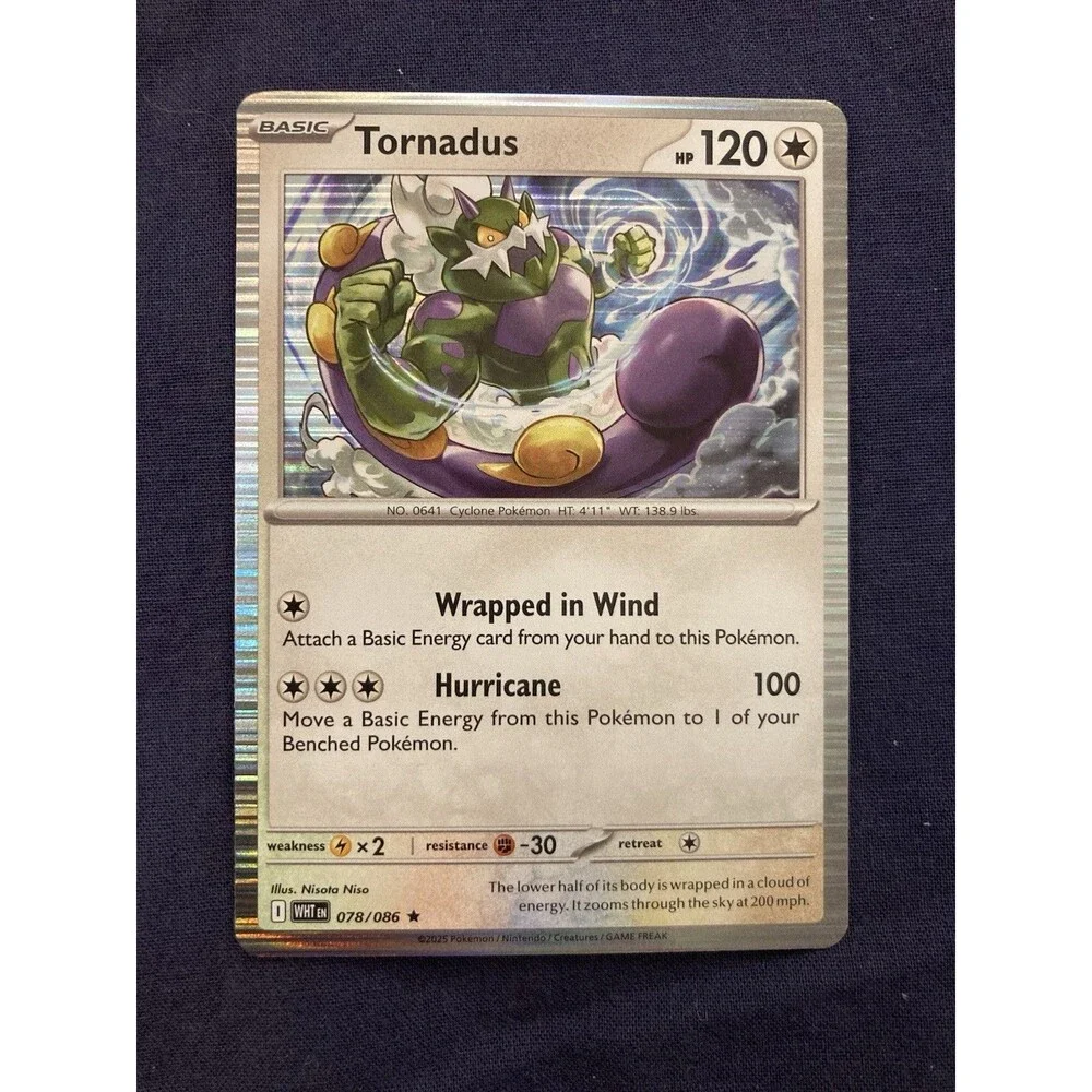 Tornadus 078/086 Sv: White Flare Basic Rare Holo